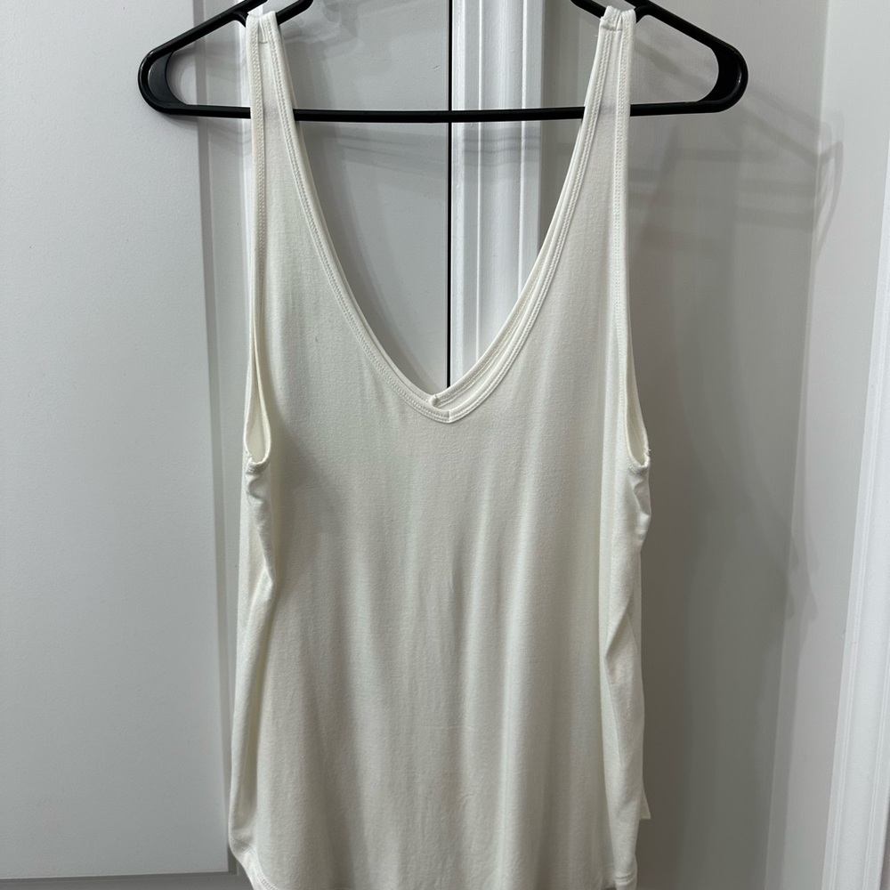 Abercrombie & Fitch White Backless Tank Top